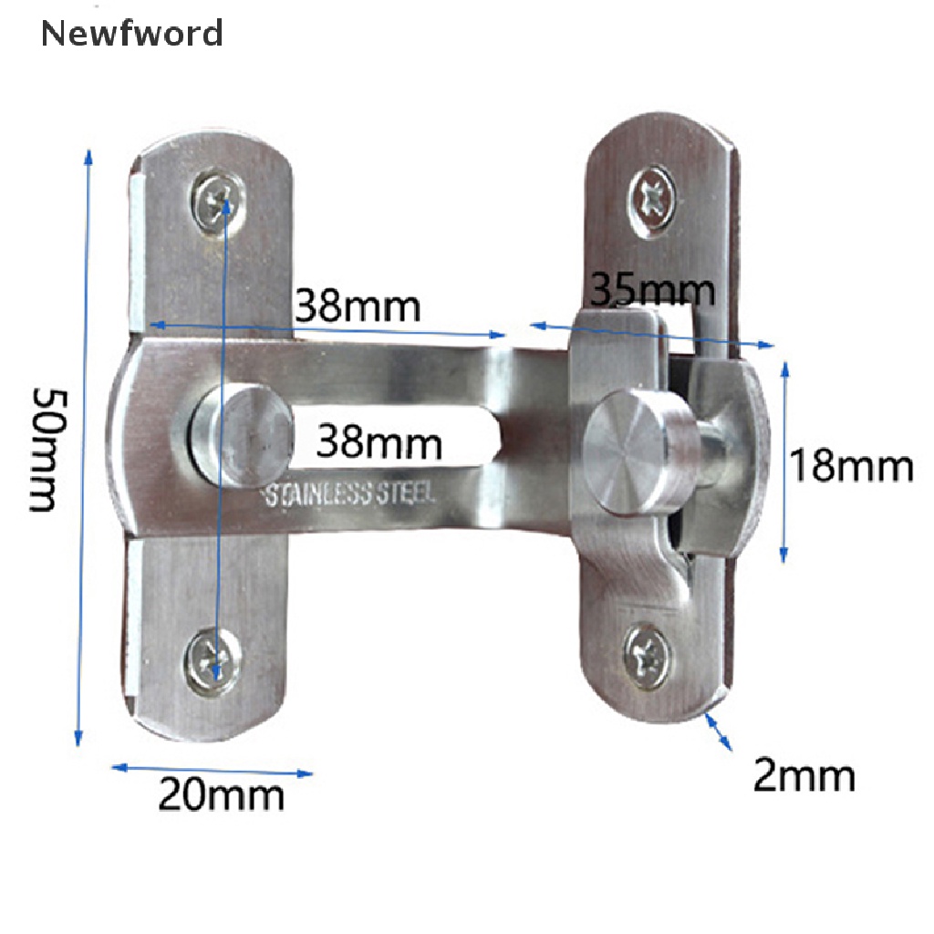 Stainless Steel Barn Door Cast Hook Latch Lock Right Angle Sliding Door Buckle