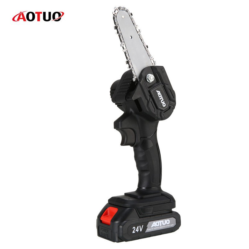 AOTUO 4Inch Cordless Electric Mini Chainsaw, Handheld Mini Pruning