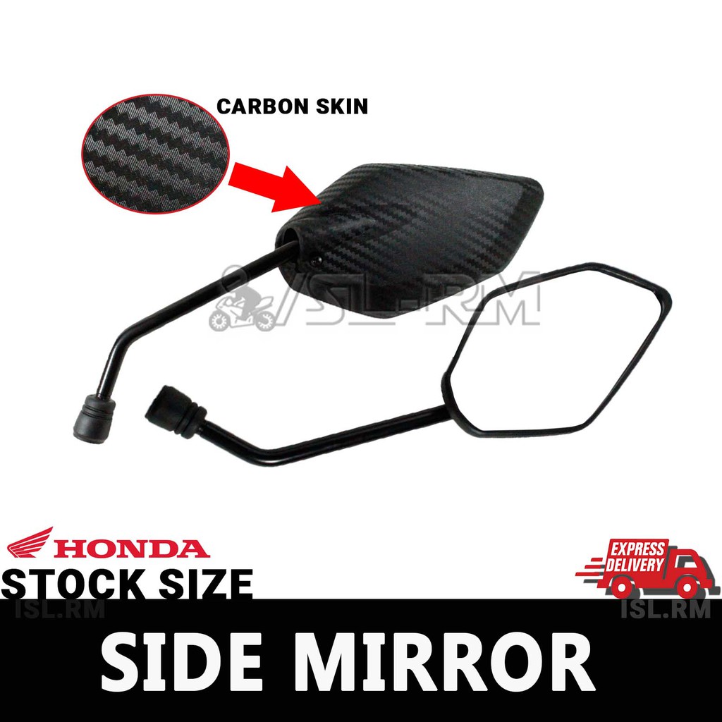 Honda Side mirror stock size carbon skin honda beat pcx wave vario