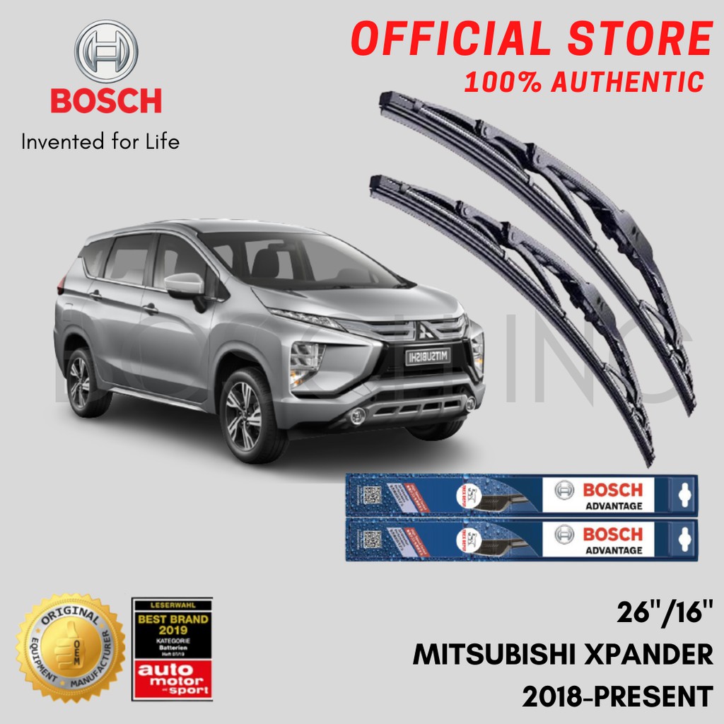 Bosch ADVANTAGE Wiper Blade Set for Mitsubishi XPANDER 2018 PRESENT