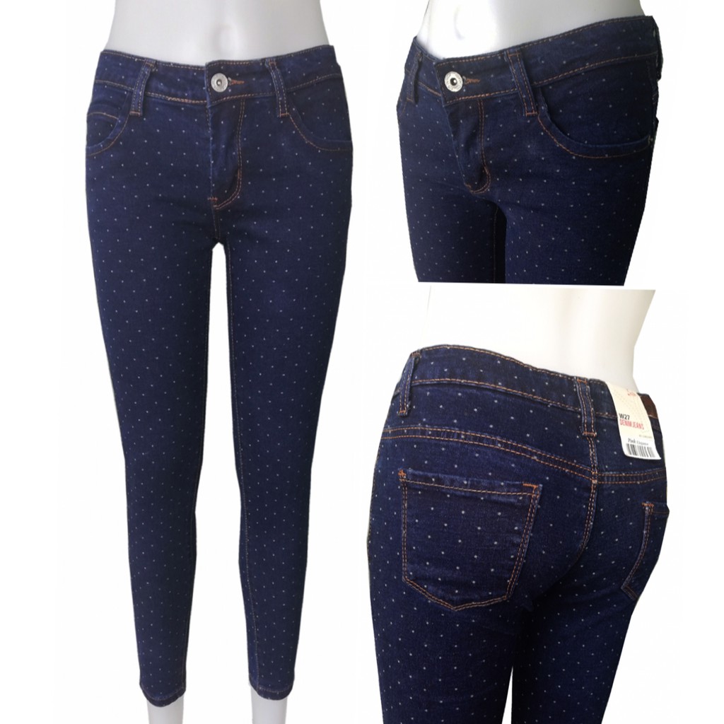 Pink Elegance denim stretchable jeans for ladies | Shopee Philippines