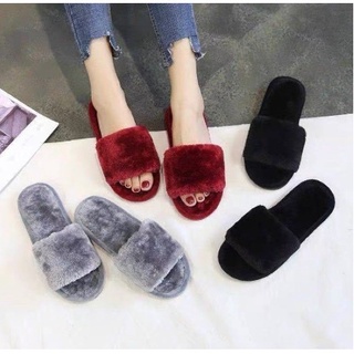 korean style slippers Plush Non-slip Indoor Slipper House Slippers bedroom slippers tsinelas sides