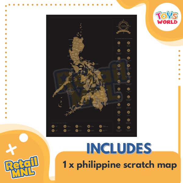 Retailmnl Wonders of the Philippines Travel Scratch Map Shopee