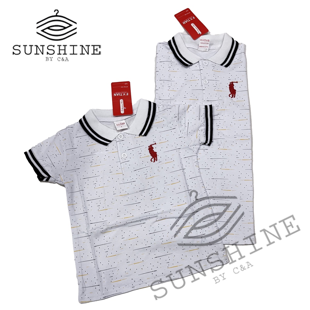 Sunshine- Kids Boys Plain WHITE Polo Shirt Branded Quality Lots of Sizes Better Than Mall but Cheap