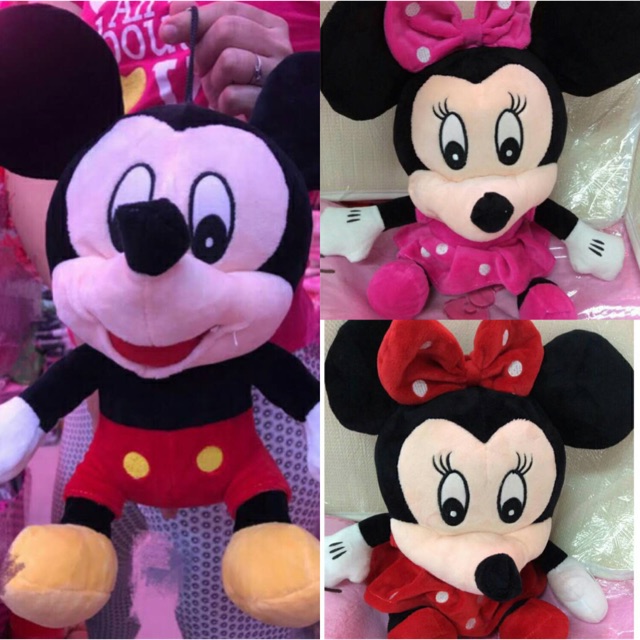 Stuffed toys mickey mouse minie mouse ( 30cm ) | Shopee ...