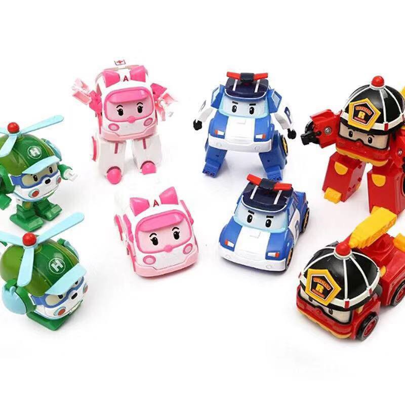 figurine robot car poli