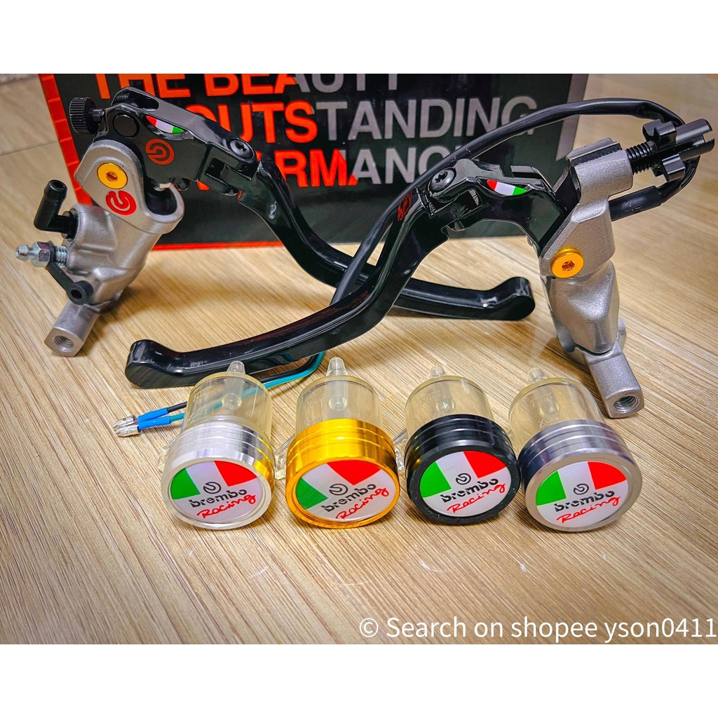 Brembo P19 Brake Master Single Tank with Side Mirror Clamp * UNIVERSAL