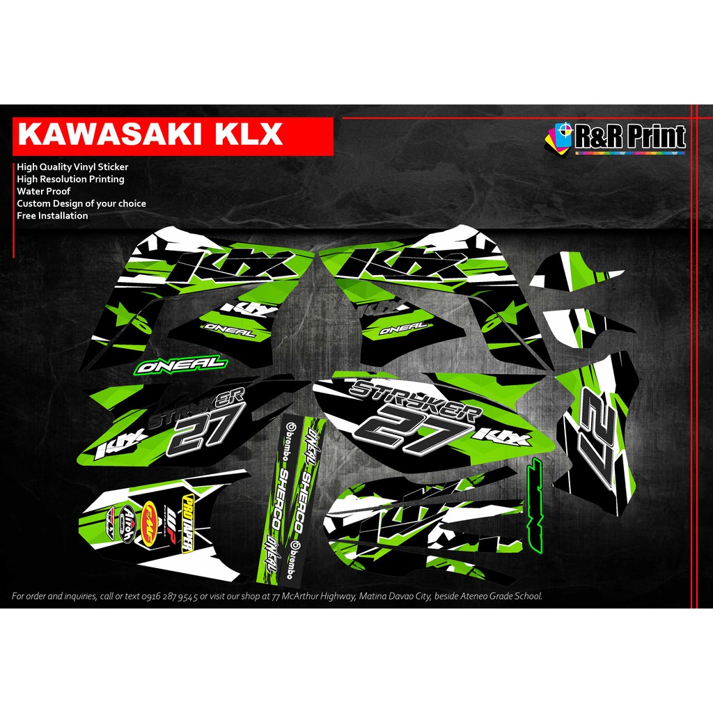 Kawasaki KLX 150S Decal Sticker Shopee Philippines