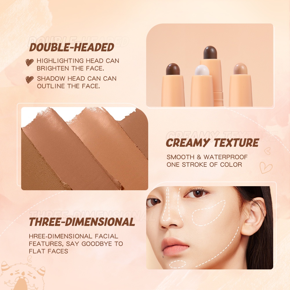 BANXEER V Face Contour Stick Cream Highlight & Shadow Contourer Waterproof Shaping Shopee