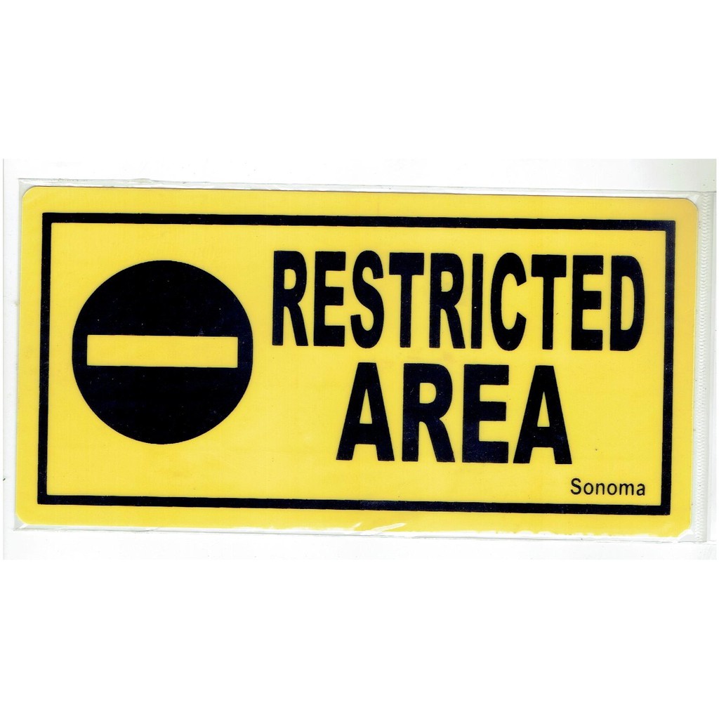 High Impact Plastic Signage 4x8 inches Restricted Area Signages SIgn