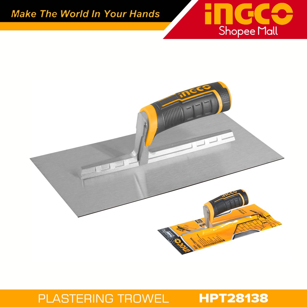 Ingco HPT28138 Plastering Trowel 280x130mm for Construction Finishing ...