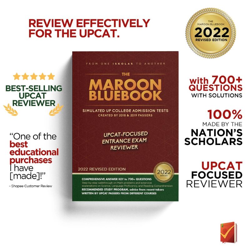 AUTHENTIC The Maroon Bluebook 2022 Revised Edition - Updated UPCAT ...