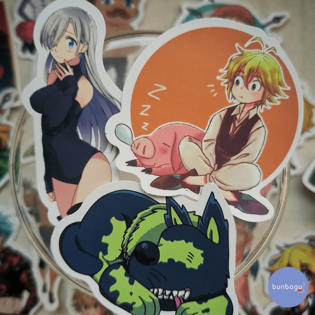 10pcs Seven Deadly Sins Anime Vinyl Stickers #4