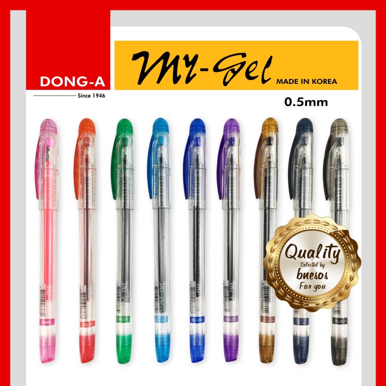 bnesos Stationary School Supplies DongA My Gel Gel Pen 10Colors 0.5mm