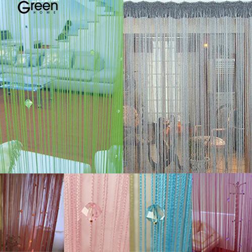GH Modern String Curtain Room Divider Room with Beads Window Panel Decoration