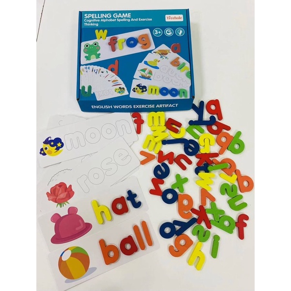 Learning Children Jigsaw Letter Montessori Spell word game wooden ...