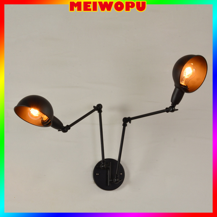 Retail And Wholesale Vintage Adjustable Retro Wall Light E14 Led Sconce Wall Lamp Fixtures For Home Lightig Room Bedroom Bedside Lamp Shopee Philippines