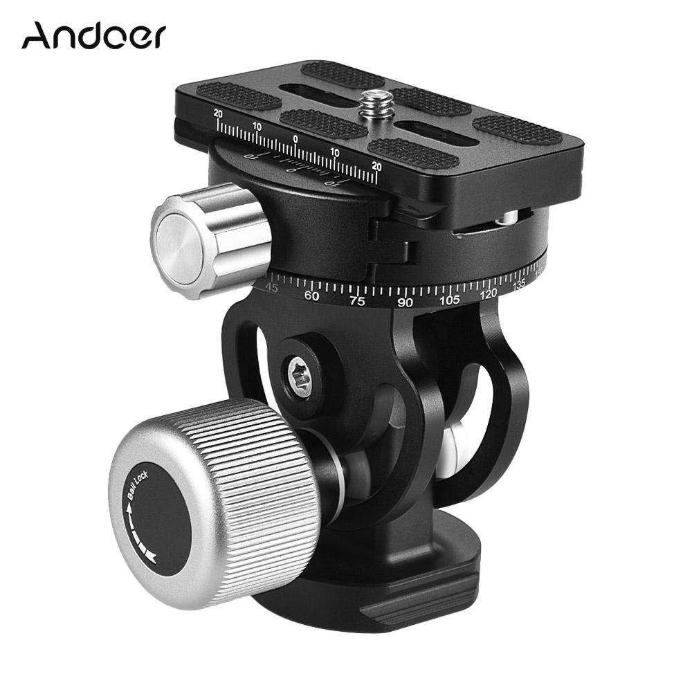 SENT Andoer VH10 2 Way Pan/Tilt Tripod Head Panoramic Bird Watching Photography Head with Quick