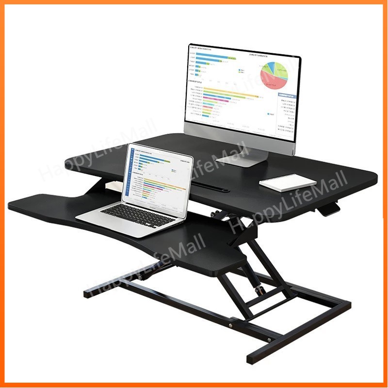 [Local] Height-adjustable 32 inchs standing desk converter quick to achieve standing computer desk