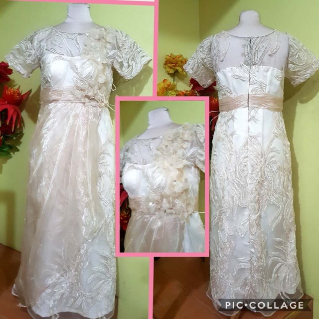 simple wedding dress for ninang