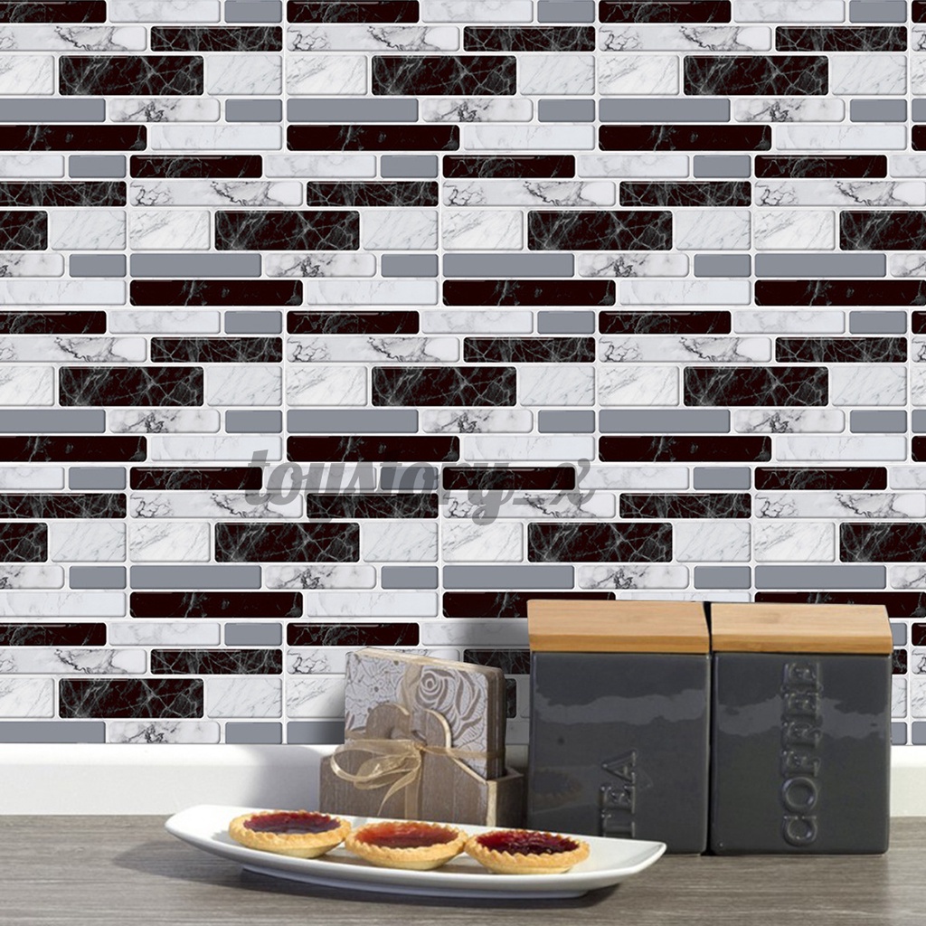 Waterproof Kitchen Tile Stickers Bathroom Mosaic Sticker Self-adhesive Wall Stickers Wall Paper DIY Home Decor(54/27/9PCS)