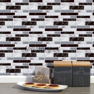Waterproof Kitchen Tile Stickers Bathroom Mosaic Sticker Self-adhesive Wall Stickers Wall Paper DIY Home Decor(54/27/9PCS) #4