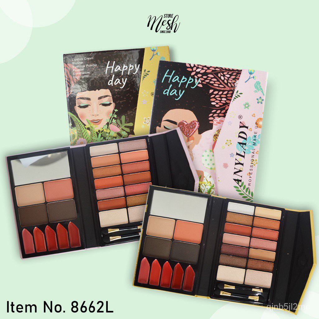 ☀LLC☀[Asen] Anylady Happy Day Makeup Palette Set Shopee Philippines