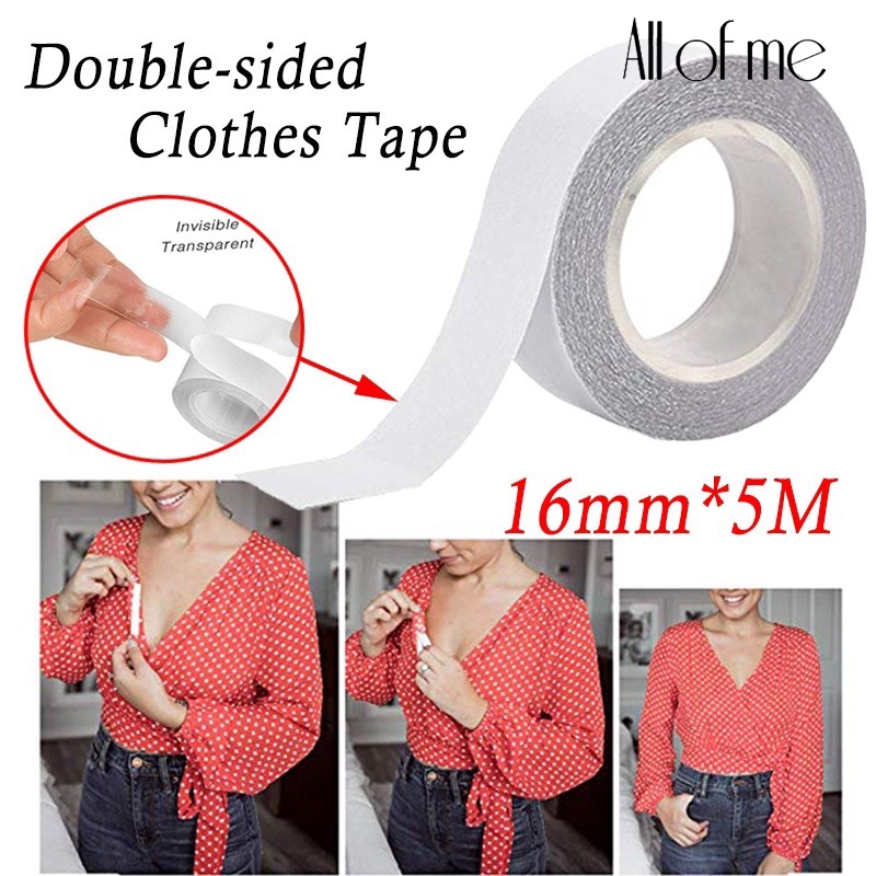 CuteByte 1.6cmx5m Clothing Body Double Sided Clear Tape Shopee