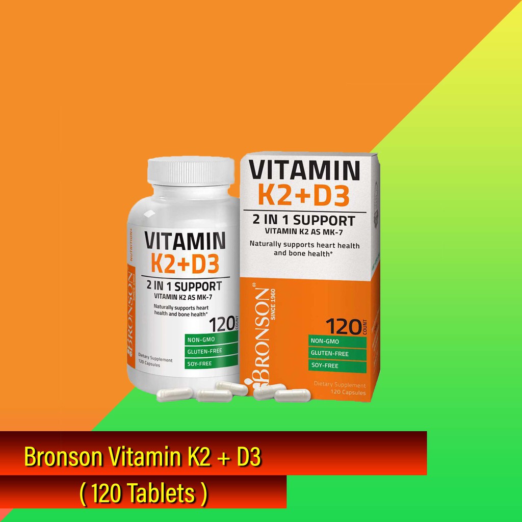 Bronson Vitamin k2 + d3 ( 120 Capsules ) Shopee Philippines
