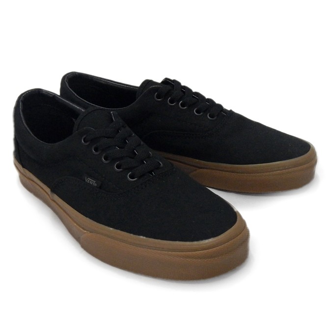 black vans gum sole