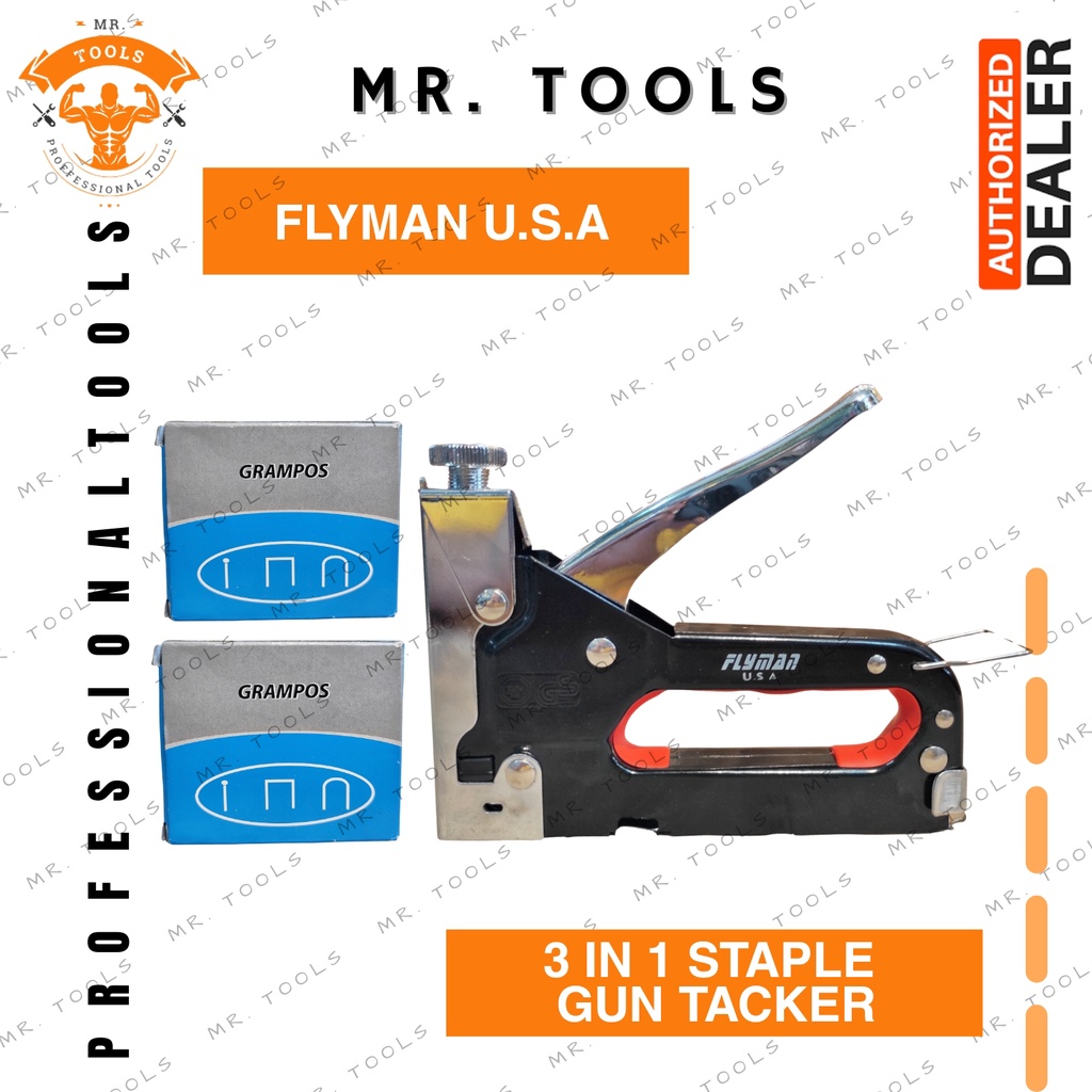 Heavy Duty 3 Way 3 in 1 Staple Gun Tacker 4 to 14MM + Staple Wires by