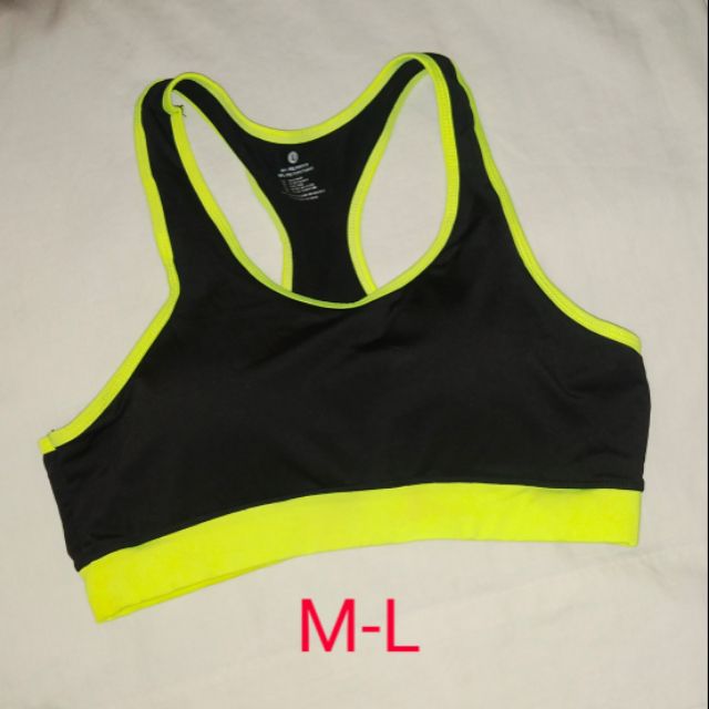 neon green sports bra