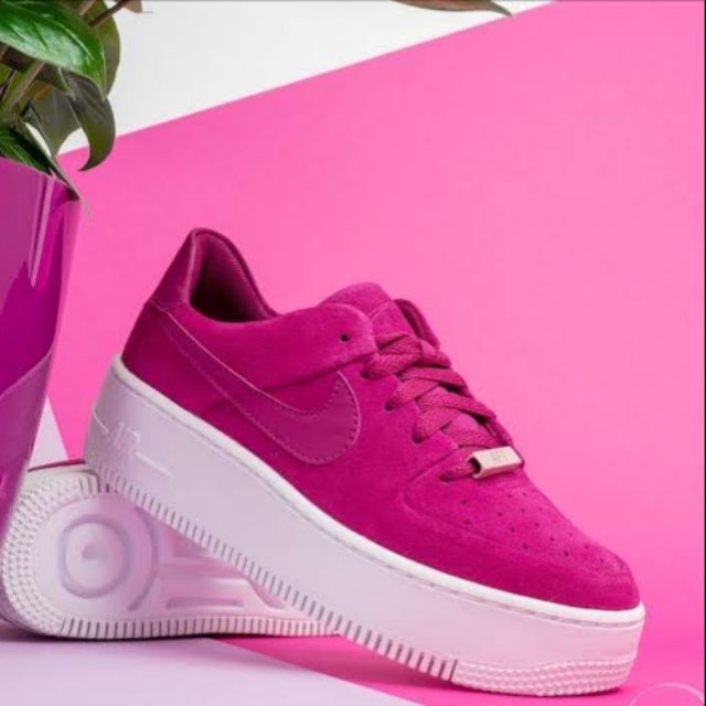 nike air force 1 sage low sneakers in berry