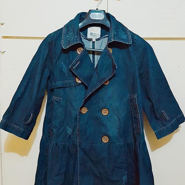blue denim coat
