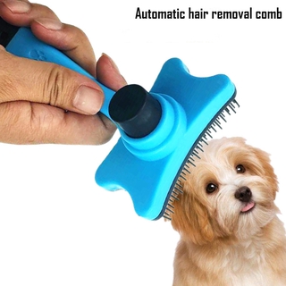 Pdd pet comb automatic hair removal comb plastic pet brush to floating hair massage dog comb cat brush