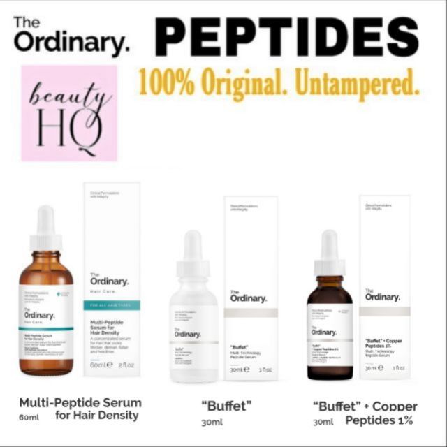 THE ORDINARY. Peptides (Buffet and +Copper Peptides 1%, Hair Density) |  Shopee Philippines