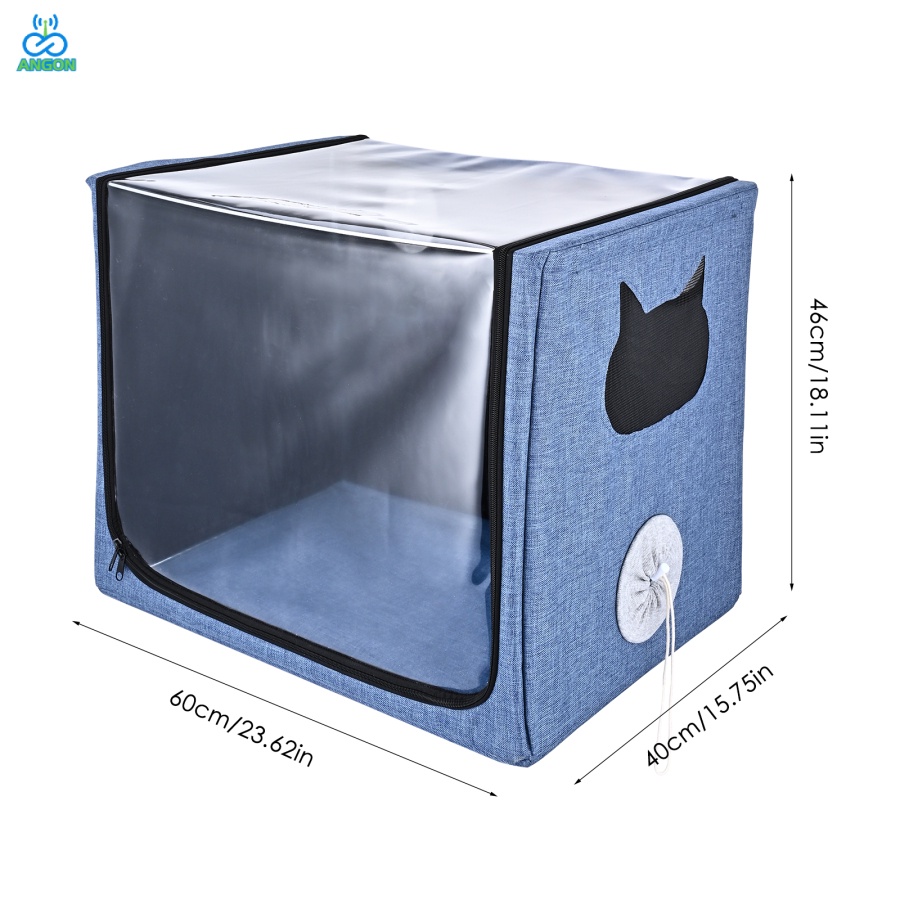 8.8Big Sale【ANGON】Pet Oxygen Cage ICU Room Cat Dog House Portable Folding Atomization Box #9