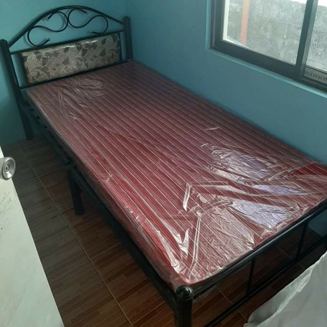 Bedframe (6legs) Single Size 36x75 with 4 inches ORIG Uratex Foam