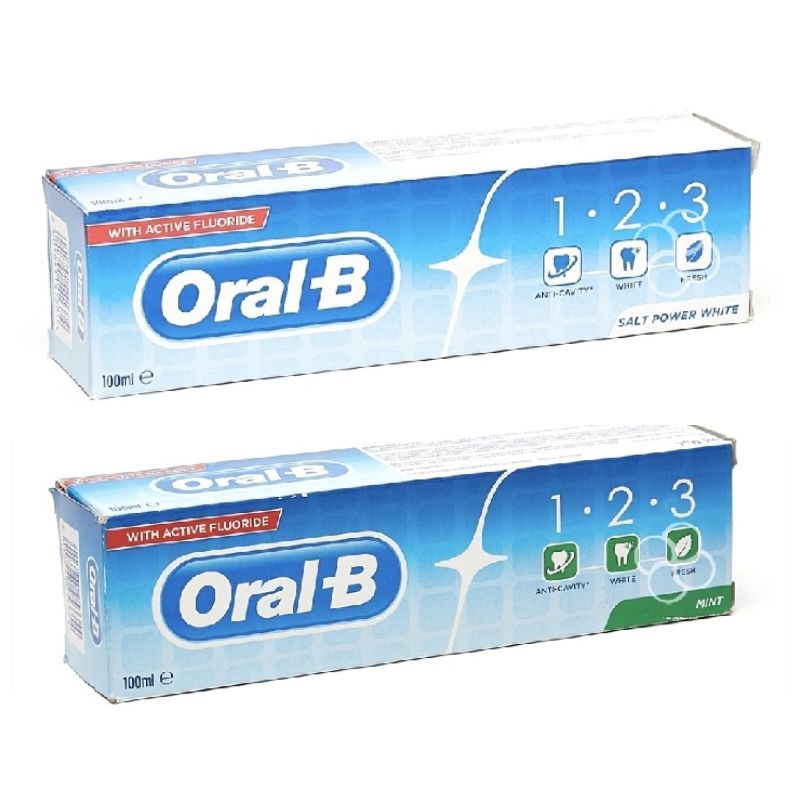 Oral B Toothpaste 123 100ml Mint/Salt Power White | Shopee Philippines