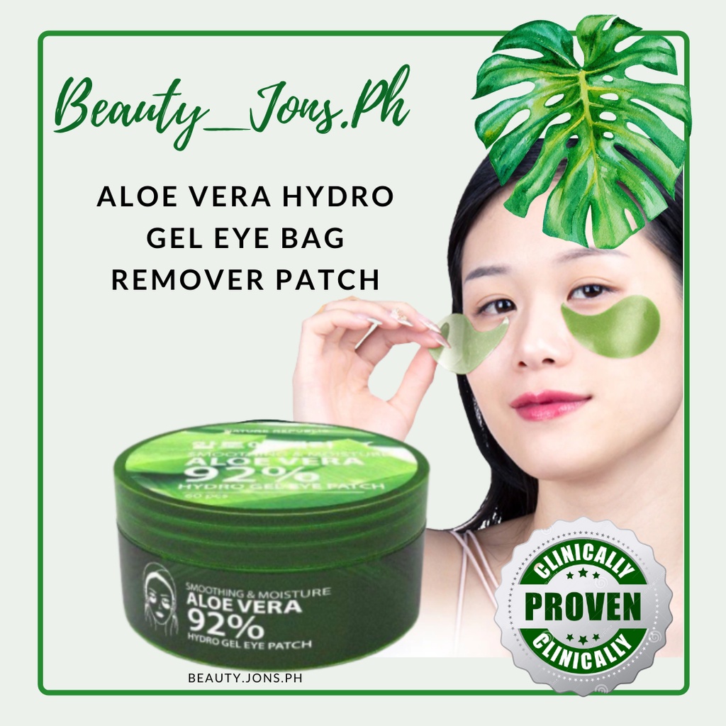 Aloe Vera Hydro Gel Eye Bag Remover Patch Anti Ageing Collagen Made in Korea (60 sheets