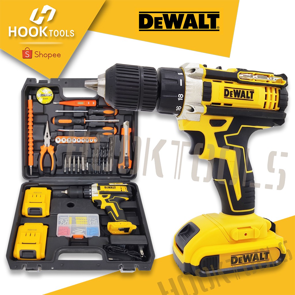 HOOK DeWALT ( 12V / 28V / 36V ) High Quality Cordless Drill Set w/ 2pcs