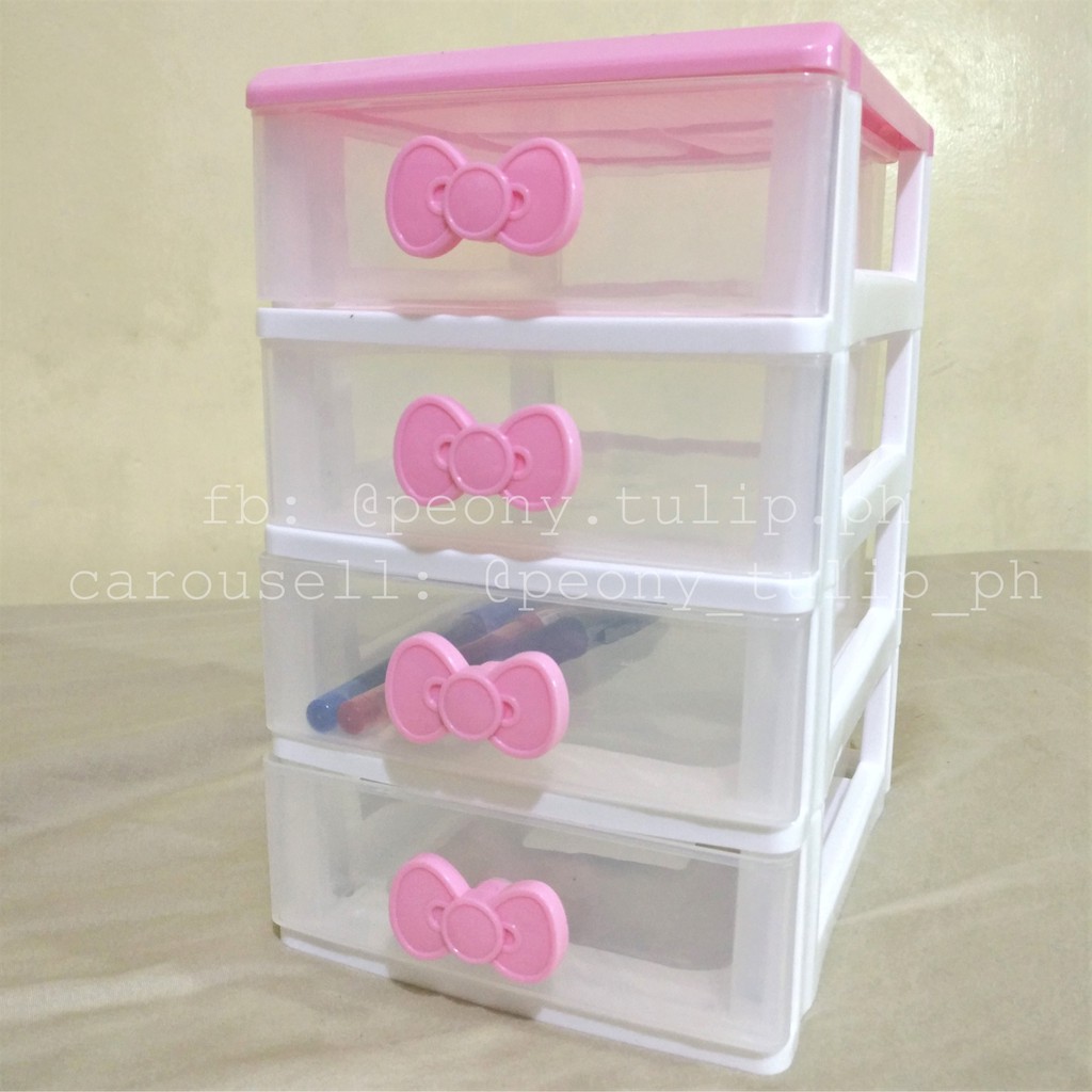 Hello Kitty Plastic Drawer Desk Organizer Shopee Philippines