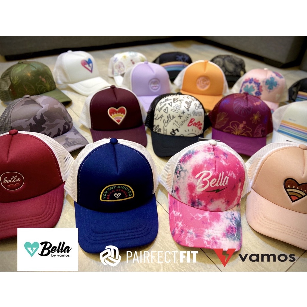 【Ready Stock】Vamos Bella X Bella by Vamos x Original Vamos Caps x Bella Trucker Cap