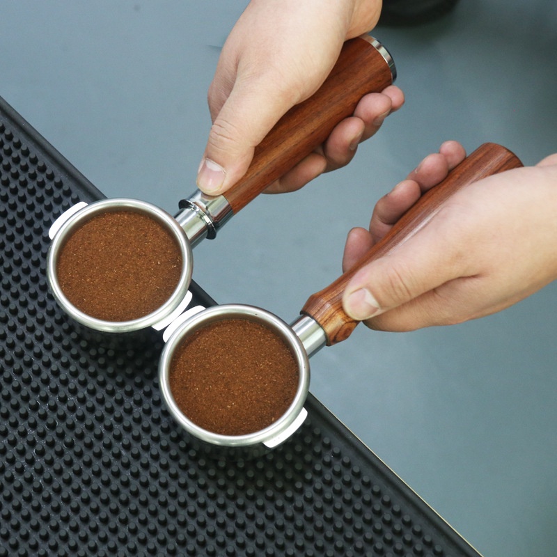 Bottomless Portafilter for EXPOBAR Coffee Handle Wooden Filter