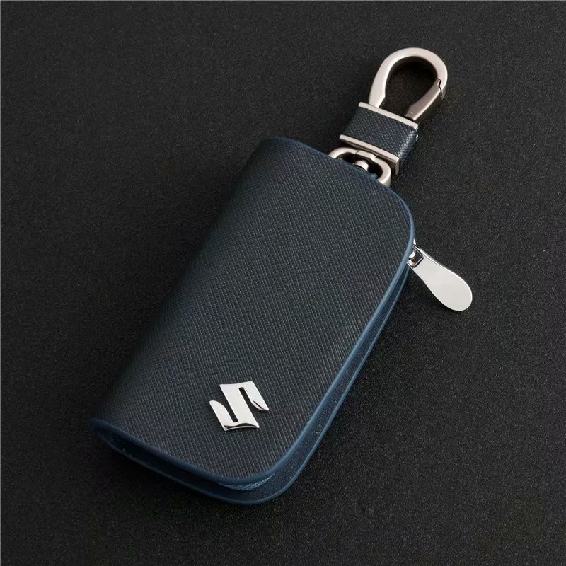 SUZUKI Key Cover Case keychain Holder Leather Smart Remote case Fob Case shell Pouch Keyring