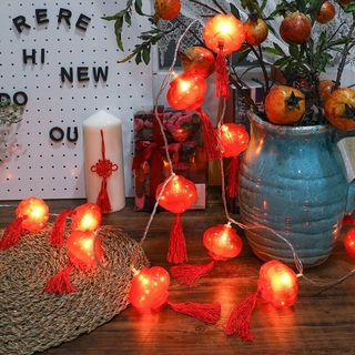 [ CNY Product ] 2 Meters USB Spring Festival Lantern Light Battery Operated Chinese New Year Red Lantern String Lamp Multi Color Outdoor Garden Christmas Night Lights Home Party Wedding festivals Lighting Decor #4