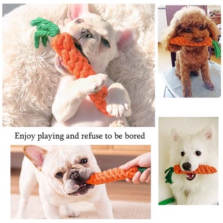 Vivifying Puppy Chew Toys Carrot, Durable Braided Rope Dog Toy for Cats, Small Dog Teeth Cleaning
