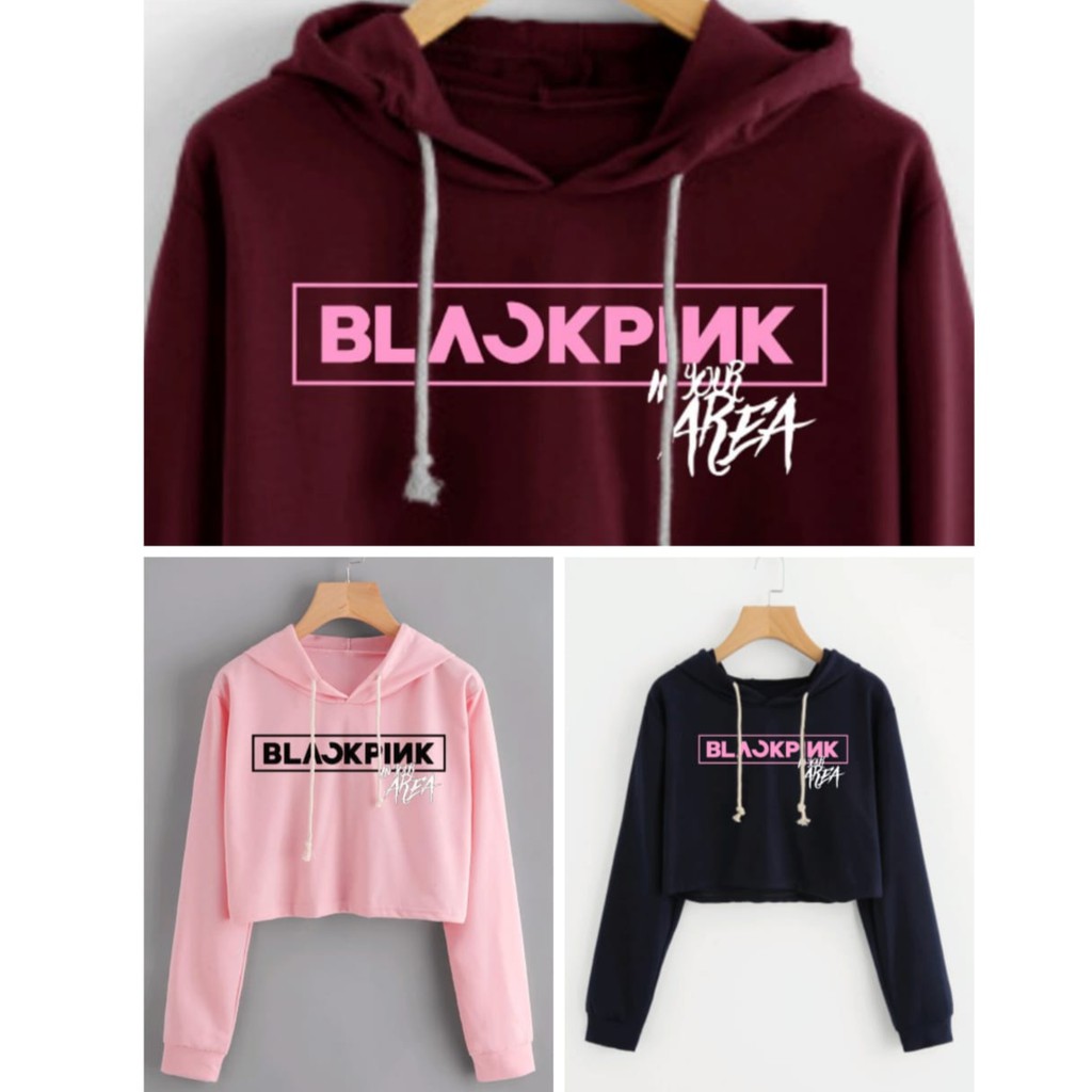 sweater crop hoodie