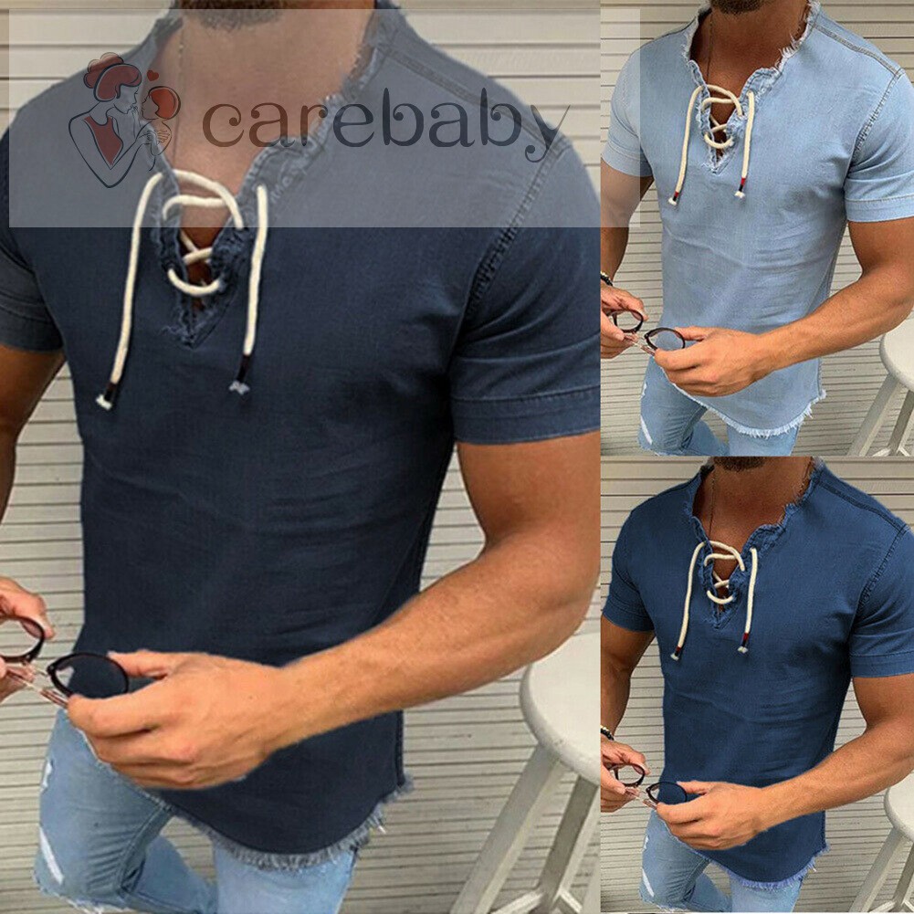 mens denim t shirt