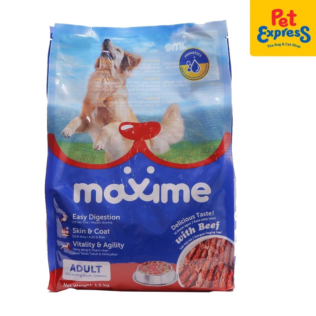Maxime Adult Beef Dry Dog Food 1.5kg Shopee Philippines